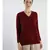 V neckline Cashmere Tunic Fit Sweater