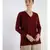 V neckline Cashmere Tunic Fit Sweater
