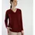 V neckline Cashmere Tunic Fit Sweater