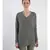 V neckline Cashmere Tunic Fit Sweater