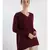 V neckline Cashmere Tunic Fit Sweater