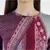 Pink and purple silk wool cashmere printed sweater