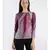 Pink and purple silk wool cashmere printed sweater