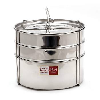 KCL Stainless Steel Cooker Separator for 10 Litre (3 Containers with Lifter) 1