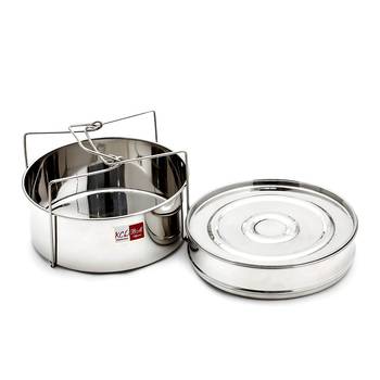 Separator Stainless Steel for Outer Lid Pressure Cooker, 3-litres (2 Containers with Lifter)- Diamater - 5.5 Inches 2