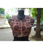 Grey Colored Based Flower Design Cotton Blouse