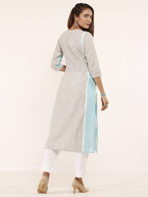 Blue printed cotton ethnic-kurtis 2