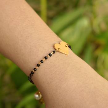 Amore the heart charm mangalsutra bracelet 3