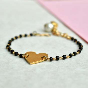Amore the heart charm mangalsutra bracelet 4