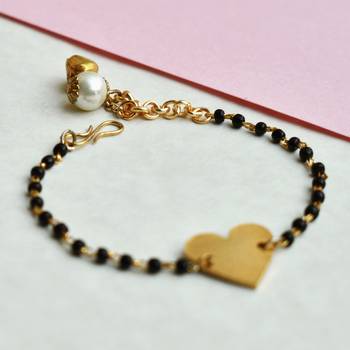 Amore the heart charm mangalsutra bracelet 5