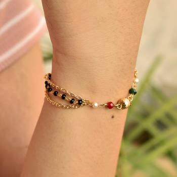 Multi Color Beads Mangalsutra Bracelet 1