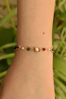 Multi Color Beads Mangalsutra Bracelet