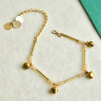 Golden Glass Tube Anklet 2