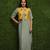 Women Light Green Kurti With Yellow Jakcet