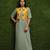 Women Light Green Kurti With Yellow Jakcet