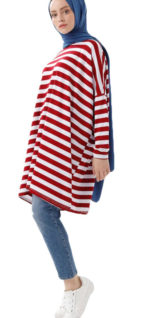 JSDC Women Daily Wear Crew Neck Style Tunic Kaftan