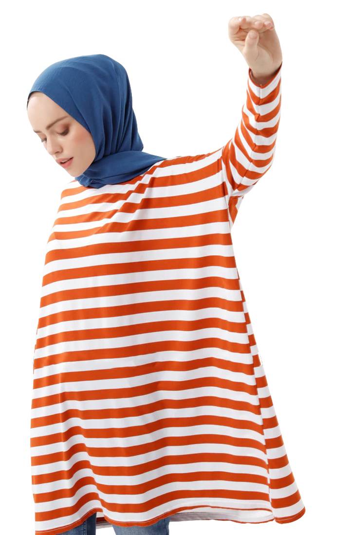 JSDC Printed Organic Jersey Stretchable Women Short Kaftan Tunic