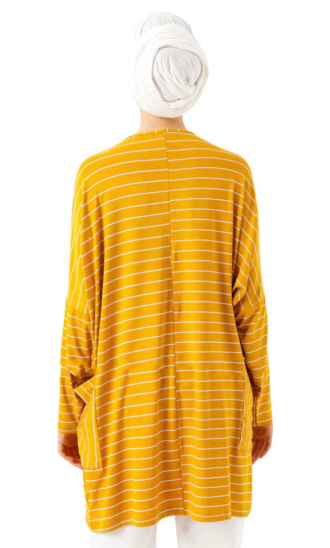 JSDC Women Crew Neck Style Tunic Kaftan Dress With Pockets