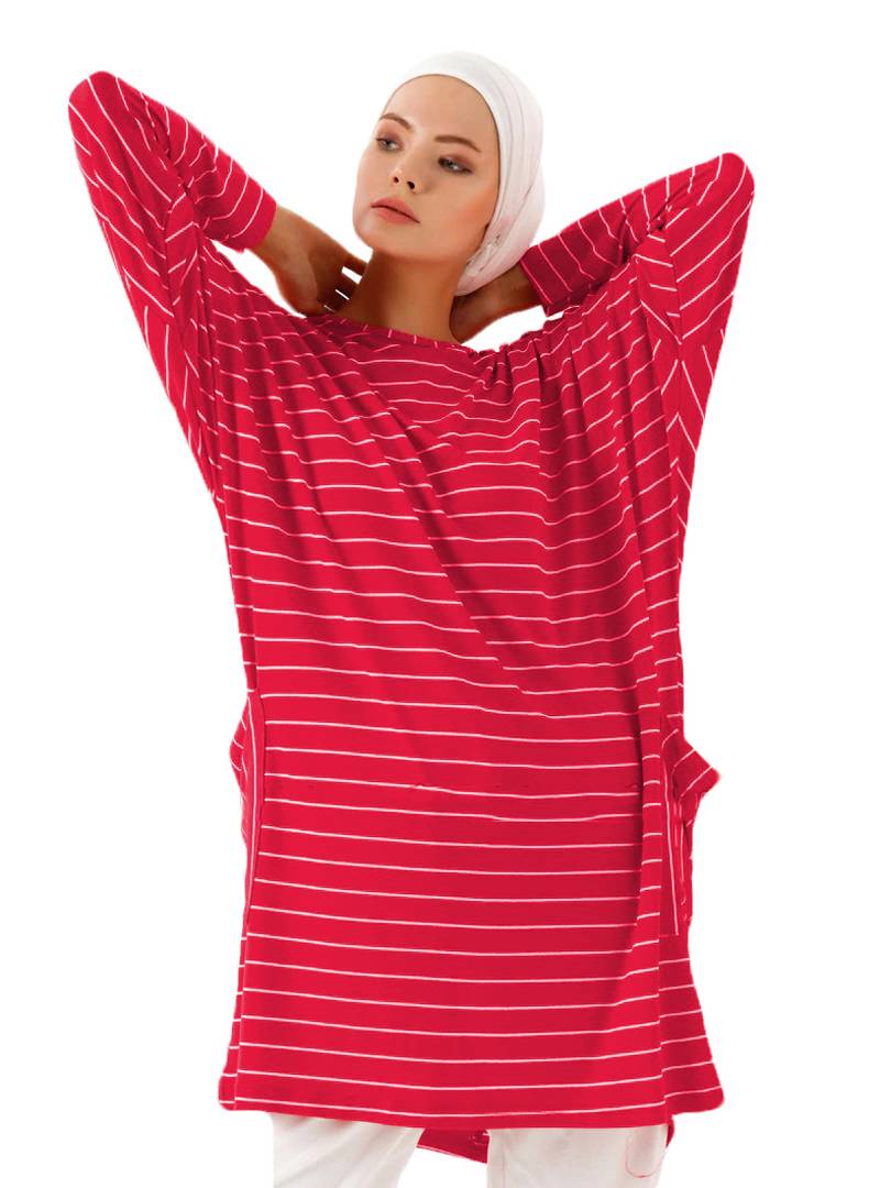 JSDC Printed Organic Jersey Stretchable Women Short Kaftan Tunic