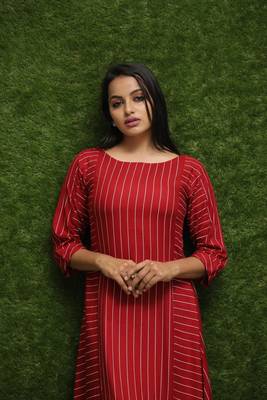 Women Red Long Kurti For Girls 5