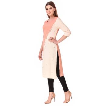 SWAGG INDIA Women's Wear South Cotton Kurti With Hand work 3