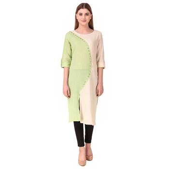 SWAGG INDIA Women's Wear South Cotton Kurti With Hand work 1
