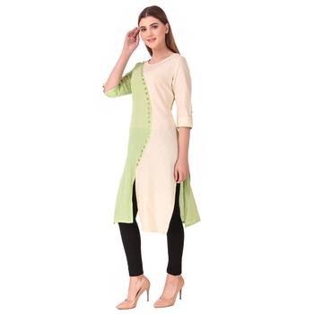SWAGG INDIA Women's Wear South Cotton Kurti With Hand work 3