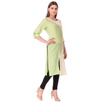 SWAGG INDIA Women's Wear South Cotton Kurti With Hand work 4