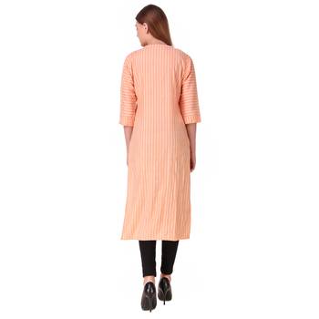 SWAGG INDIA Women's Wear Cotton Striped Kurti 2