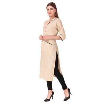 SWAGG INDIA Women's Wear Rayon Cotton Kurti with Front Pocket Style 3