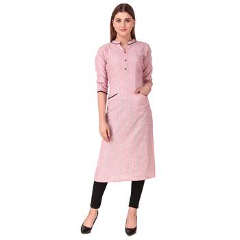 SWAGG INDIA Women's Wear Rayon Cotton Kurti with Front Pocket Style 1