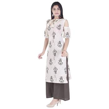 Off-white block print cotton salwar 3