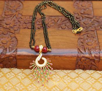 Black agate mangalsutra 1