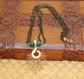 Black agate mangalsutra 1
