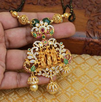 Multicolor agate mangalsutra 2