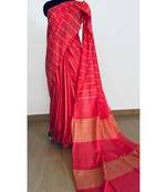pink Poly Silk Handloom Saree