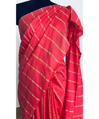 pink Poly Silk Handloom Saree 2