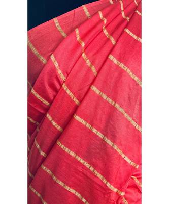pink Poly Silk Handloom Saree 3