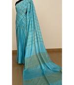blue Poly Silk Handloom Saree