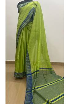 green Poly Silk Handloom Saree