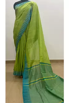 green Poly Silk Handloom Saree