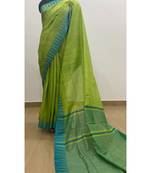 green Poly Silk Handloom Saree