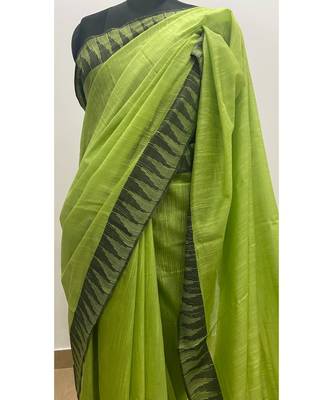 green Poly Silk Handloom Saree 2
