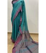 blue Poly Silk Handloom Saree