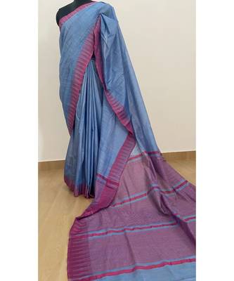 purple Poly Silk Handloom Saree 1