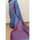 purple Poly Silk Handloom Saree