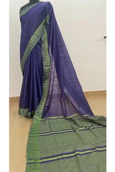 violet Poly Silk Handloom Saree