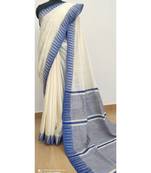 white Poly Silk Handloom Saree
