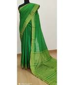 green Poly Silk Handloom Saree