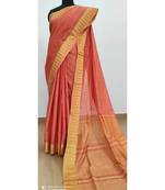 cream Poly Silk Handloom Saree